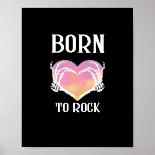 Skeleton Hands Heart Graphic voor Classic Poster