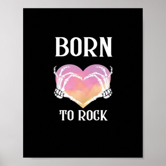 Skeleton Hands Heart Graphic voor Classic Poster (Voorkant)