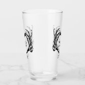 Skeleton Hands Heart Shape Custom Wedding Glas (Rechts)