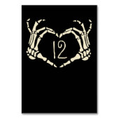 Skeleton Hands Heart Shape Custom Wedding Kaart (Voorkant)