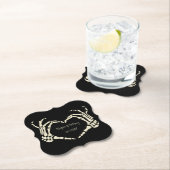Skeleton Hands Heart Shape Custom Wedding Kartonnen Onderzetters (Insitu)
