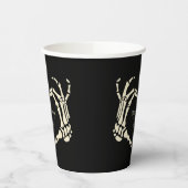 Skeleton Hands Heart Shape Custom Wedding Papieren Bekers (Links)
