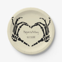 Skeleton Hands Heart Shape Custom Wedding