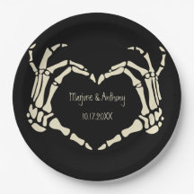 Skeleton Hands Heart Shape Custom Wedding