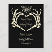 Skeleton Hands Heart Shape Custom Wedding Program (Voorkant)