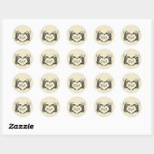 Skeleton Hands Heart Shape Custom Wedding Ronde Sticker (Vel)