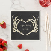 Skeleton Hands Heart Shape Custom Wedding Servet (Insitu)