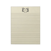 Skeleton Hands Heart Shape Custom Writing Paper Notitieblok (Linkerzijde)