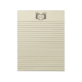 Skeleton Hands Heart Shape Custom Writing Paper Notitieblok