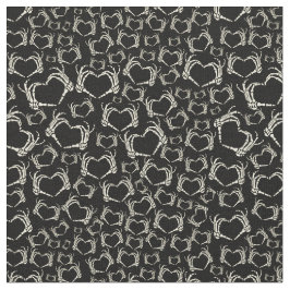 Skeleton Hands Heart Shape Gothic, gebarenteerd Stof