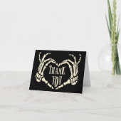 Skeleton Hands Heart Shape Gothic Wedding Bedankkaart (Voorkant)