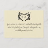 Skeleton Hands Heart Shape Wedding Informatiekaartje (Voorkant)