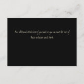 Skeleton Hands Heart Shape Wedding Informatiekaartje (Achterkant)