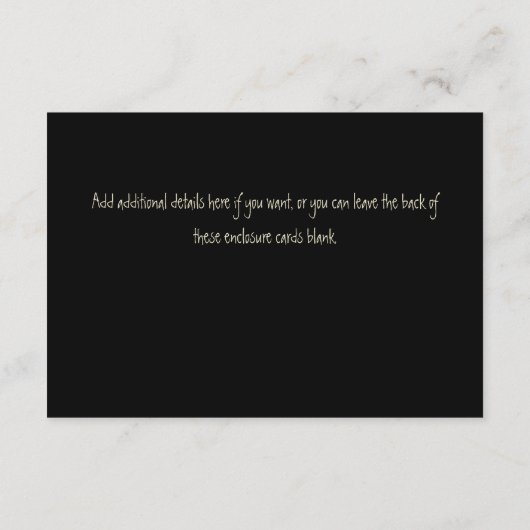 Skeleton Hands Heart Shape Wedding Informatiekaartje (Achterkant)