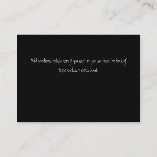 Skeleton Hands Heart Shape Wedding Informatiekaartje (Achterkant)