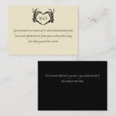 Skeleton Hands Heart Shape Wedding Informatiekaartje (Voorkant / Achterkant)