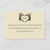 Skeleton Hands Heart Shape Wedding Informatiekaartje (Voorkant)