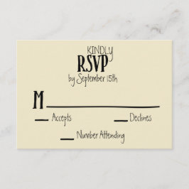 Skeleton Hands Heart Shape Wedding RSVP Informatiekaartje