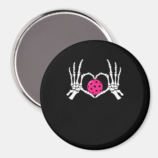 Skeleton Hands Heart Sign Funny Pickle Valentijns Magneet (Voorkant / Achterkant)