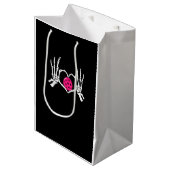 Skeleton Hands Heart Sign Funny Pickle Valentijns Medium Cadeauzakje (Voorkant Gekanteld)