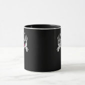 Skeleton Hands Heart Sign Funny Pickle Valentijns Mok (Midden)