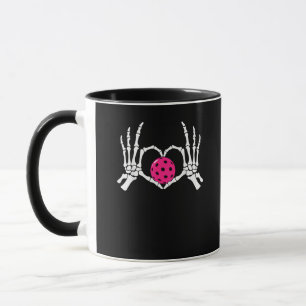 Skeleton Hands Heart Sign Funny Pickle Valentijns Mok