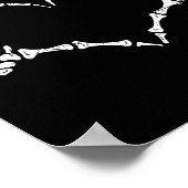 Skeleton Hands Heart Sign Halloween Kostuum Mannen Poster (Hoek)
