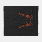 Skeleton Hands Heart Sign Kostuum Grappig Hallowee Fleece Deken (Voorkant (Horizontaal))