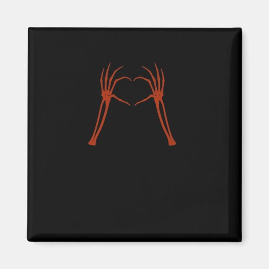 Skeleton Hands Heart Sign Kostuum Grappig Hallowee Magneet (Voorkant)