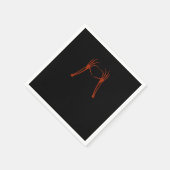 Skeleton Hands Heart Sign Kostuum Grappig Hallowee Servet (Hoek)