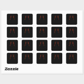 Skeleton Hands Heart Sign Kostuum Grappig Hallowee Vierkante Sticker (Vel)