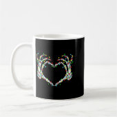 Skeleton Hands Heart Sign Light Christmas Costume  Koffiemok (Links)