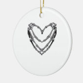 Skeleton Hands Heart Sign Retro Halloween Costuum Keramisch Ornament (Links)