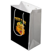 Skeleton Hands Heart Sign Retro Halloween Costuum Medium Cadeauzakje (Voorkant Gekanteld)