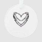 Skeleton Hands Heart Sign Retro Halloween Costuum Ornament (voorkant)