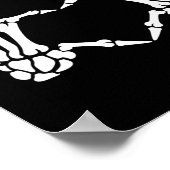 Skeleton Hands Heart Sign Retro Halloween Costuum Poster (Hoek)