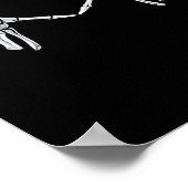 Skeleton Hands Heart Sign Retro Halloween Costuum Poster (Hoek)