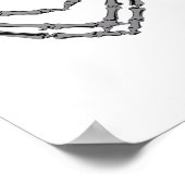 Skeleton Hands Heart Sign Retro Halloween Costuum Poster (Hoek)