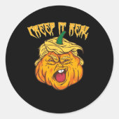 Skeleton Hands Heart Sign Retro Halloween Costuum Ronde Sticker (Voorkant)