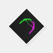 Skeleton Hands Heart Sign Retro Halloween Costuum Servet (Hoek)