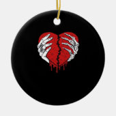 Skeleton Hands Hearts Classic Trending Keramisch Ornament (Voorkant)