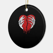 Skeleton Hands Hearts Classic Trending Keramisch Ornament (Links)