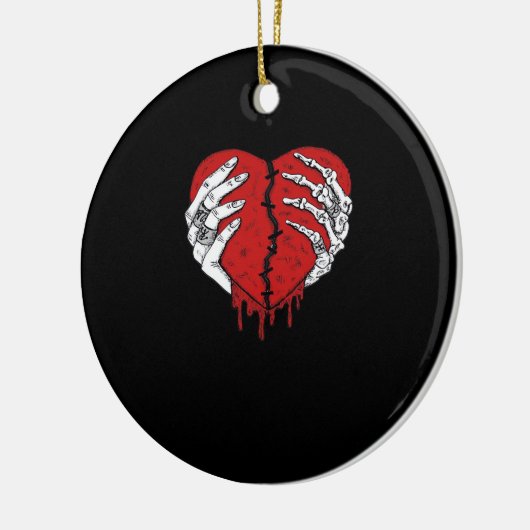Skeleton Hands Hearts Classic Trending Keramisch Ornament (Links)