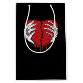 Skeleton Hands Hearts Classic Trending Medium Cadeauzakje (Voorkant)