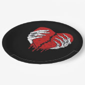 Skeleton Hands Hearts Classic Trending Papieren Bordje (Gekanteld)