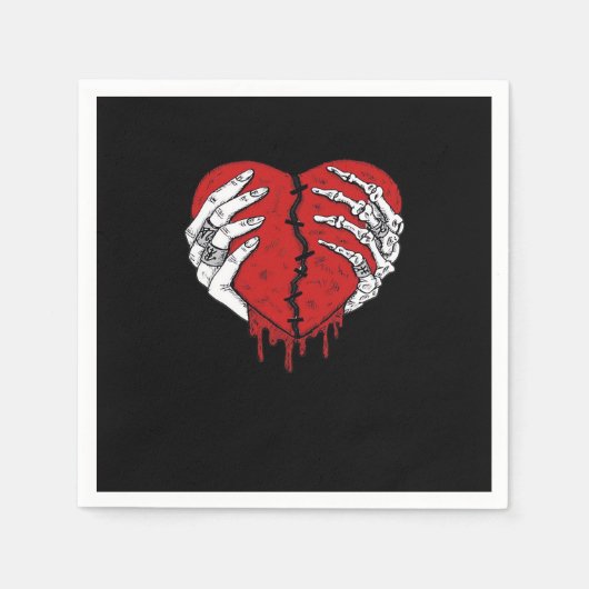 Skeleton Hands Hearts Classic Trending Servet (Voorkant)