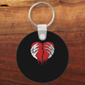 Skeleton Hands Hearts Classic Trending Sleutelhanger (Voorkant)