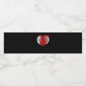 Skeleton Hands Hearts Classic Trending Waterfles Etiket (Enkel label)