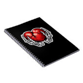 Skeleton Hands Hearts - Schattigee Halloween Notitieboek (Rechterzijde)