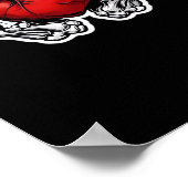 Skeleton Hands Hearts - Schattigee Halloween Poster (Hoek)